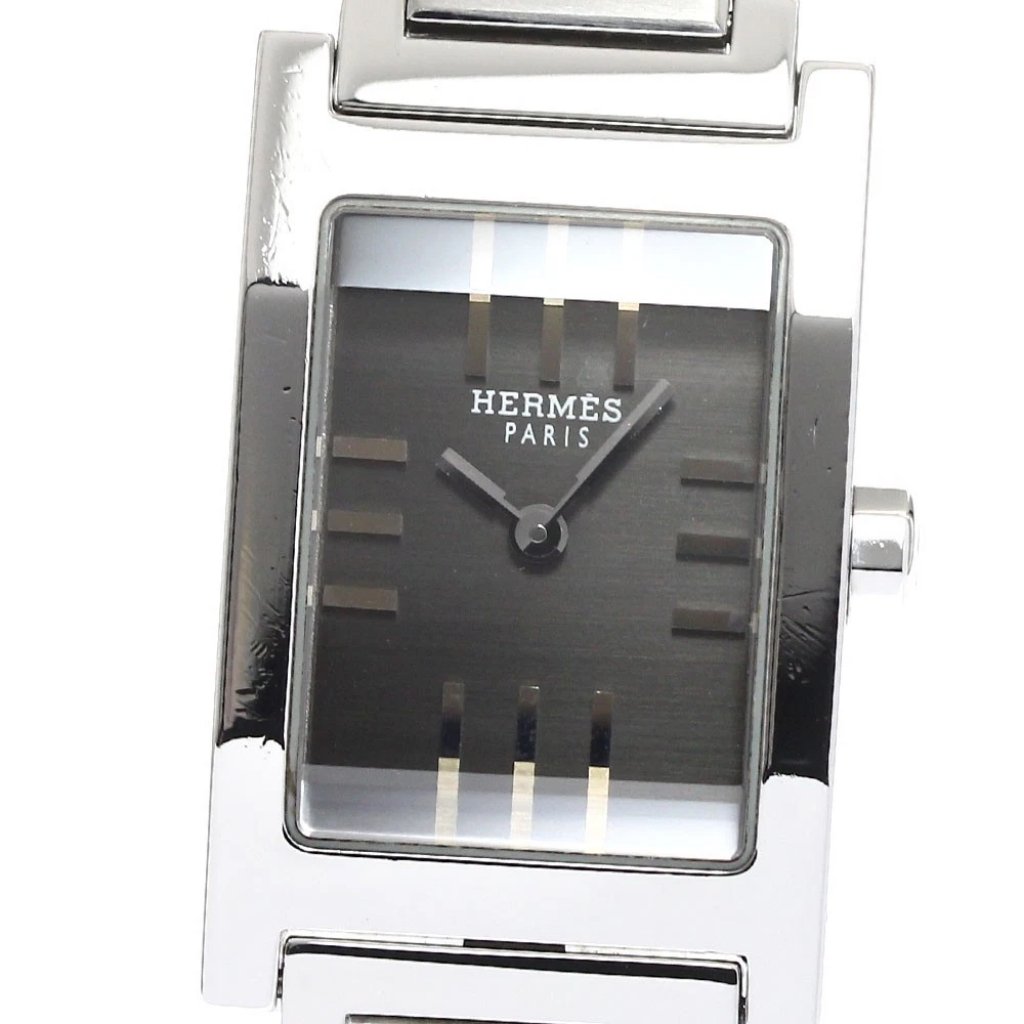 Hermes Tandem Gray Dial Quartz Ladies Watch